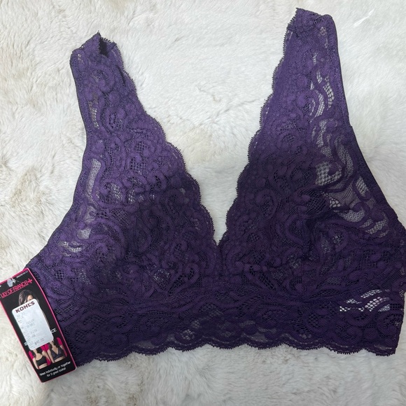 Lily of France purple sensational lace bralette in Size Large - Picture 10 of 10